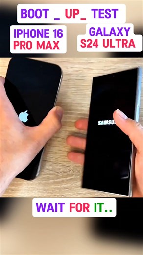 ☠️👑 IPHONE 16 PRO MAX VS SAMSUNG GALAXY S24 ULTRA _ BOOT_ UP_ TEST!!!!👑🎊