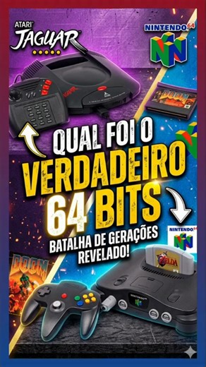 Design sem nomN64 vs ATARI JAGUAR: Quem era o real 64-BITS? 🎮 #RetroGames #N64e