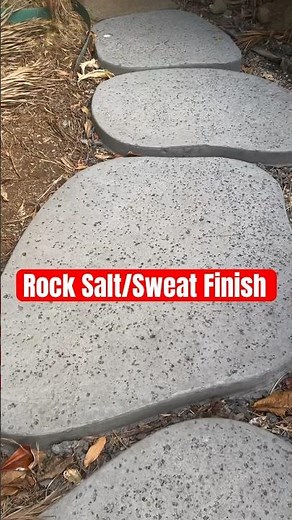 Rock Salt Concrete with Sweat Finish for texture and non slip surface before landscaping work