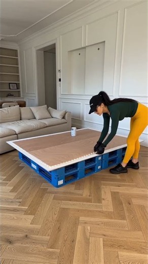 Satisfying DIY Glowing Pallet Bed Transformation! 🛏️✨