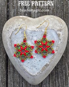 Free pattern- https://beadsmagic.com/free-pattern-for-christmas-star/ | Beadsmagic Patterns