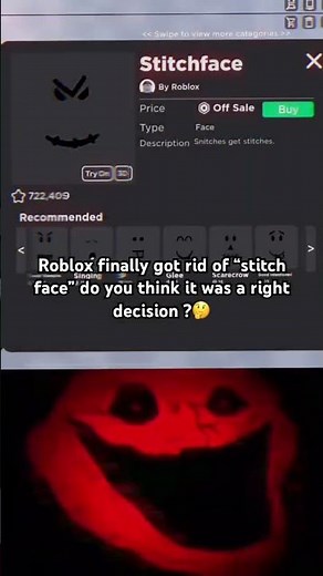 Roblox STITCH FACE is gone! 😳 #roblox