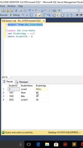SQL Null Function to check value of column is null or not