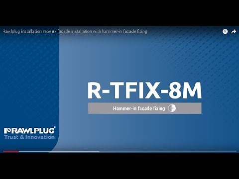 R-TFIX-8M hammer-in facade fixing installation – Rawlplug tutorial