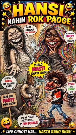Hansi Nahin Rok Paoge 😂 Funniest Cartoon Faces Ever! #shorts #viral