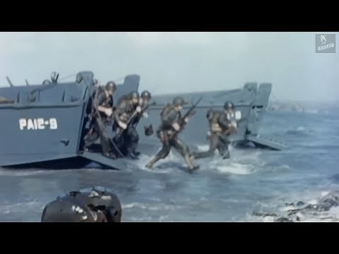 AI 4K | WW2 - D-Day Invasion of Normandy - Topaz Video Enhance AI