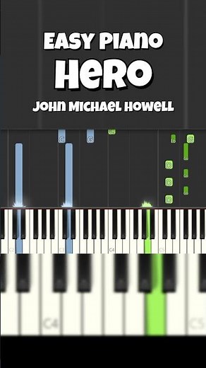 HERO – Easy Piano Accompaniment Tutorial | John Michael Howell