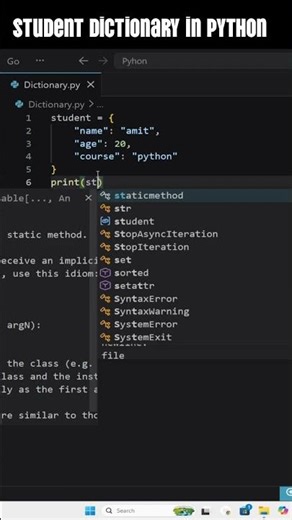 Data Management using Dictionary in python