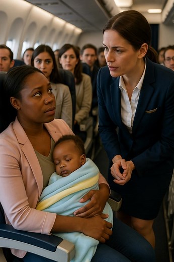 Une hôtesse de l’air frappa une mère noire tenant son bébé. La cabine éclata en applaudissements… jusqu’à ce qu’une voix masculine calme retentisse dans l’interphone, se présentant comme son mari et le PDG de la compagnie aérienne. La porte C12 était empreinte de l’odeur habituelle de café brûlé et de kérosène — 8h41 à Nashville. « Madame, vous devez calmer votre enfant, sinon nous serons obligés de faire intervenir la sécurité, » dit l’hôtesse, d’un ton sec et maîtrisé. Puis vint la gifle — suf
