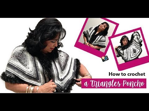 HOW TO CROCHET A PONCHO WITH TRIANGLES - EASY AND FAST - BY LAURA CEPEDA