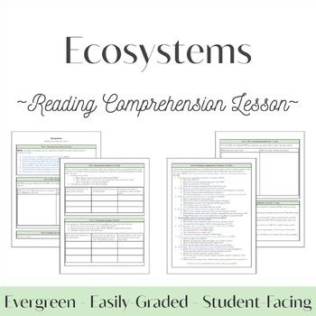Ecosystems Reading Comprehension Lesson | Grades 6-8