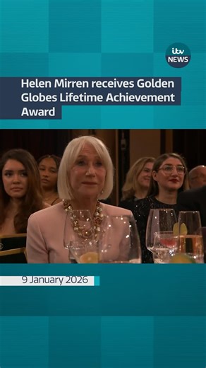 ITV News on Instagram: "Helen Mirren has been honoured with a prestigious lifetime achievement awards ahead of the Golden Globes ceremony #itvnews #goldenglobes #helenmirren"