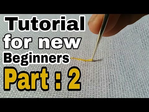 Hand Embroidery Basic Chain stitch tutorial for beginners | Aari work | maggum work