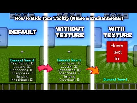 How to Hide Item Tooltip (Name & Enchantments) | Minecraft Bedrock