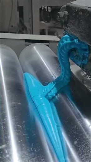 See the Bright Blue Powder Coating Effect in Action! #powdercoating