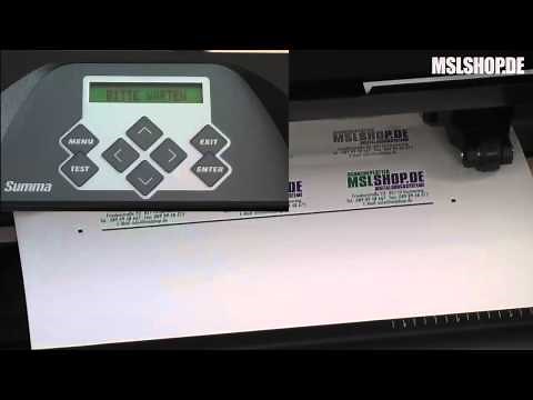 Schneideplotter Summa D-Serie, Konturen schneiden mit Passmarken und Perforation