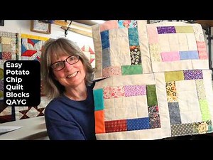 Easy Potato Chip Quilt Blocks | Endless Scrap Fabric Combos (Quilt As You Go)