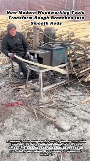 How Modern Woodworking Tools Transform Rough Branches Into Smooth Rods