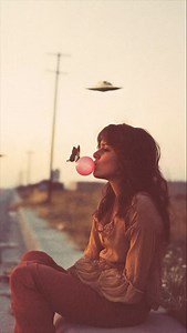 28K views · 3.1K reactions | bubble gum // animation of my original art, “bubble gum” . . . . #cultclass #art #alien #ufo #scifiart #collages | Caitlyn Grabenstein - cult.class | Facebook