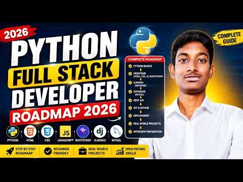 Python Full Stack Developer Roadmap 2026 🚀 Complete Guide for Beginners | Salary, Skills & Jobs