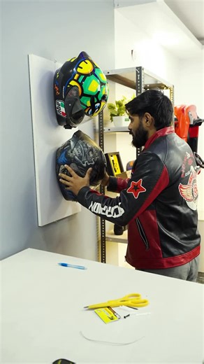 Dirt Accessories on Instagram: "Upgrade your motorcycle space with a Futuristic Helmet Hanger — built for modern riders. 👉 Link in Bio #bikeaccessories #helmet #riderlife #bike #bikeaccessories"