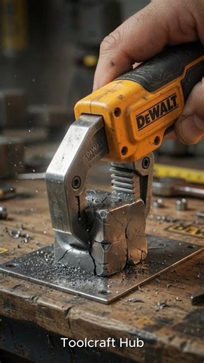 Mini Crushing Power 💥 Tiny Tool vs Solid Steel — Satisfying Destruction