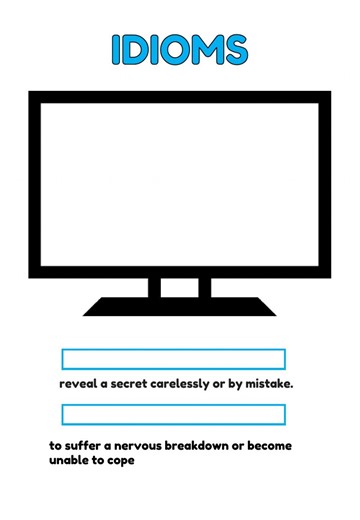 Idioms video and comprehension worksheet