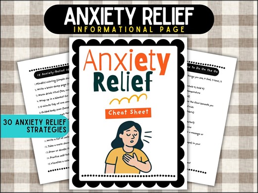 Anxiety Relief Cheat Sheet | 30 Printable Anxiety Relief Strategies for Calm & Emotional Regulation. - Etsy Canada