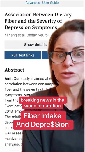 Are you getting enough fiber? 25 grams per day! #fiber #depression | fiber