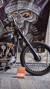 ‘47 Harley Knucklehead chopper from Kenneth Wright. Photos: Z Cook Media for BikeBound at The One Motorcycle Show: https://www.bikebound.com/2025/02/20/one-moto-vegas/ #chopper #kustomkulture #harleydavidson #harley #knucklehead #knuckleheadchopper | BikeBound