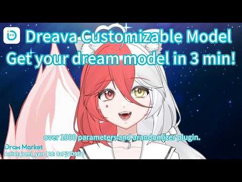 Customizable VTuber Model – 1000+ Params, Ready in 3 Min | Dreava Model on Drawmarket