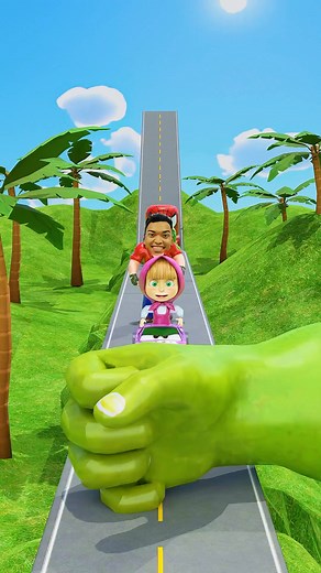 New Build a Queen Run Challenge With Hulk Hand | Big Star Animation