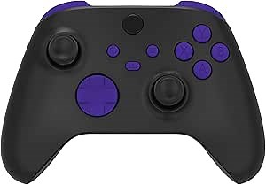 eXtremeRate Replacement Buttons for Xbox Core Wireless Controller, Purple DIY Accessories Kit LB RB LT RT Bumpers Trigers Dpad ABXY Start Back Sync Share Keys Parts for Xbox Series X & S Controller