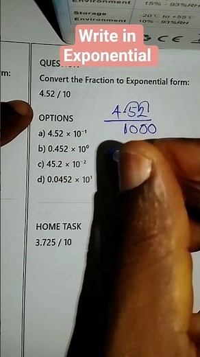 write Fraction in Exponential Task #highschoolmath #mathproblem #basicproblems