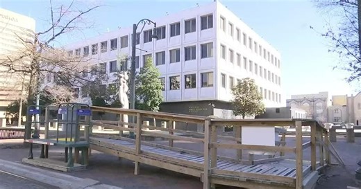 WATCH: Downtown trolley stop getting upgrades