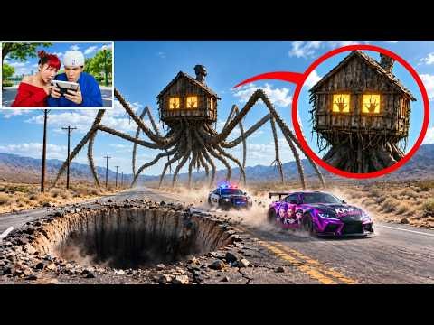 My Drone Filmed RUMI Finding HOUSE HEAD on the ROAD in Real Life!! (Who Is Inside?)