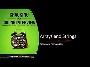 Cracking the Coding Interview Solutions | Arrays and Strings | Palindrome Permutation