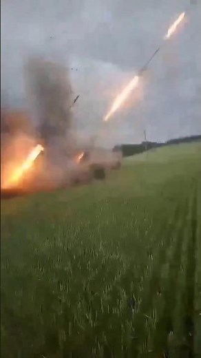 Massive Barrage! Multiple Rocket Launcher System (MLRS) Firing in the Field