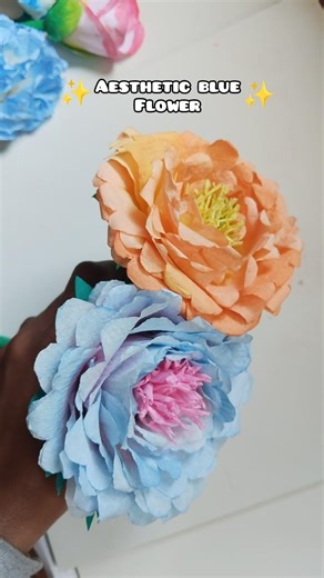 Diy cute aesthetic pink 🩷 blue 💙 rose ✨#diy #flowers