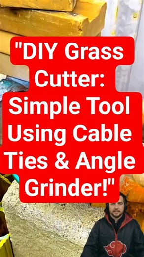 "DIY Grass Cutter: Simple Tool Using Cable Ties & Angle Grinder!"