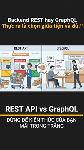 95% Developer Hiểu Sai Về REST API vs GraphQL | Giải Thích Trong 1 Phút #sinhvienit #JavaScript #fullstackdeveloper #backend #TechTrend | Code Web Không Khó