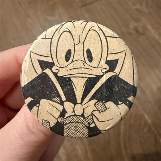 Donald Duck Flying an Airplane Pin 1.75” Made From Vintage 1970s Walt Disney’s Donald Duck in Volcano Valley Book, Brown & Black - Etsy
