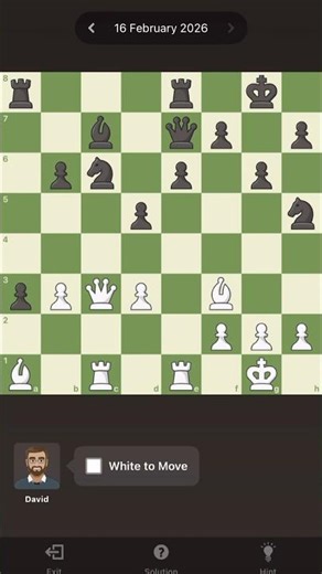Solving daily puzzle 16-02-26 #chess