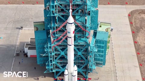 China Rolls Out Long March 2F Rocket For Shenzhou 21 Crew Launch