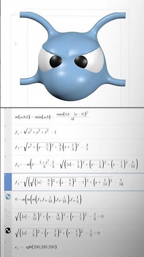 I made a 3D character in Desmos #maths #math #art