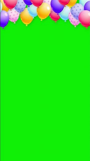 Birthday Balloons Green Screen | 4K UHD | Free Chroma Key