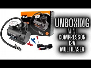 Mini compressor de ar multilaser unboxing e teste, Mini compressor 12v multilaser é bom?