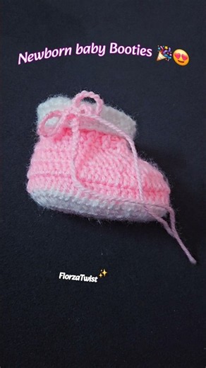Crochet Cute Baby Booties 👶🎉 process how I started, final outcome #crochetting #babyboots #handmade