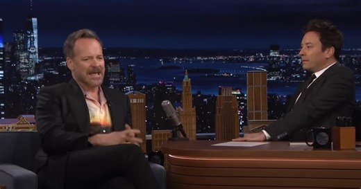 'It was great': Peter Sarsgaard recalls pitching tent in Michael Stipe's apartment on Jimmy Fallon's show