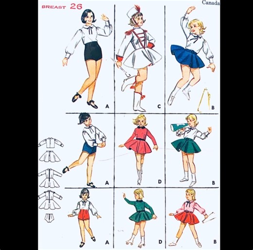 Cheerleader Uniform Sewing Pattern, Costume Patterns for Kids, Halloween Costume Sewing Pattern, Majorette Costumes, Butterick 3239 8 - Etsy
